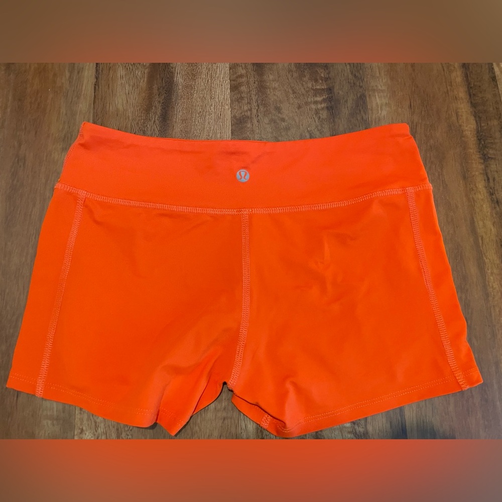 Orange Lululemon shorts - size 8